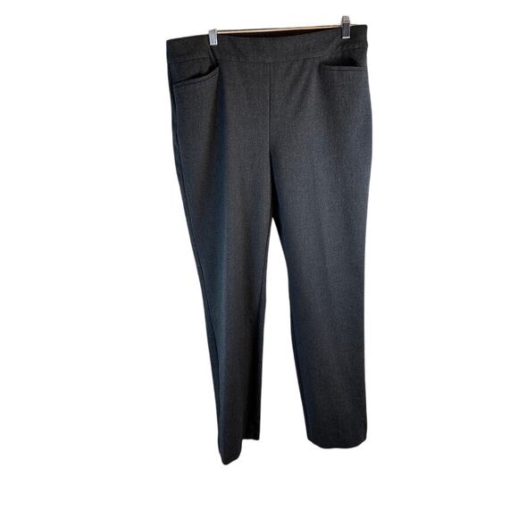 Chico’s 2R Gray Slim Ankle Pants – Stretch Workwear, Front Pockets - Picture 2 of 5